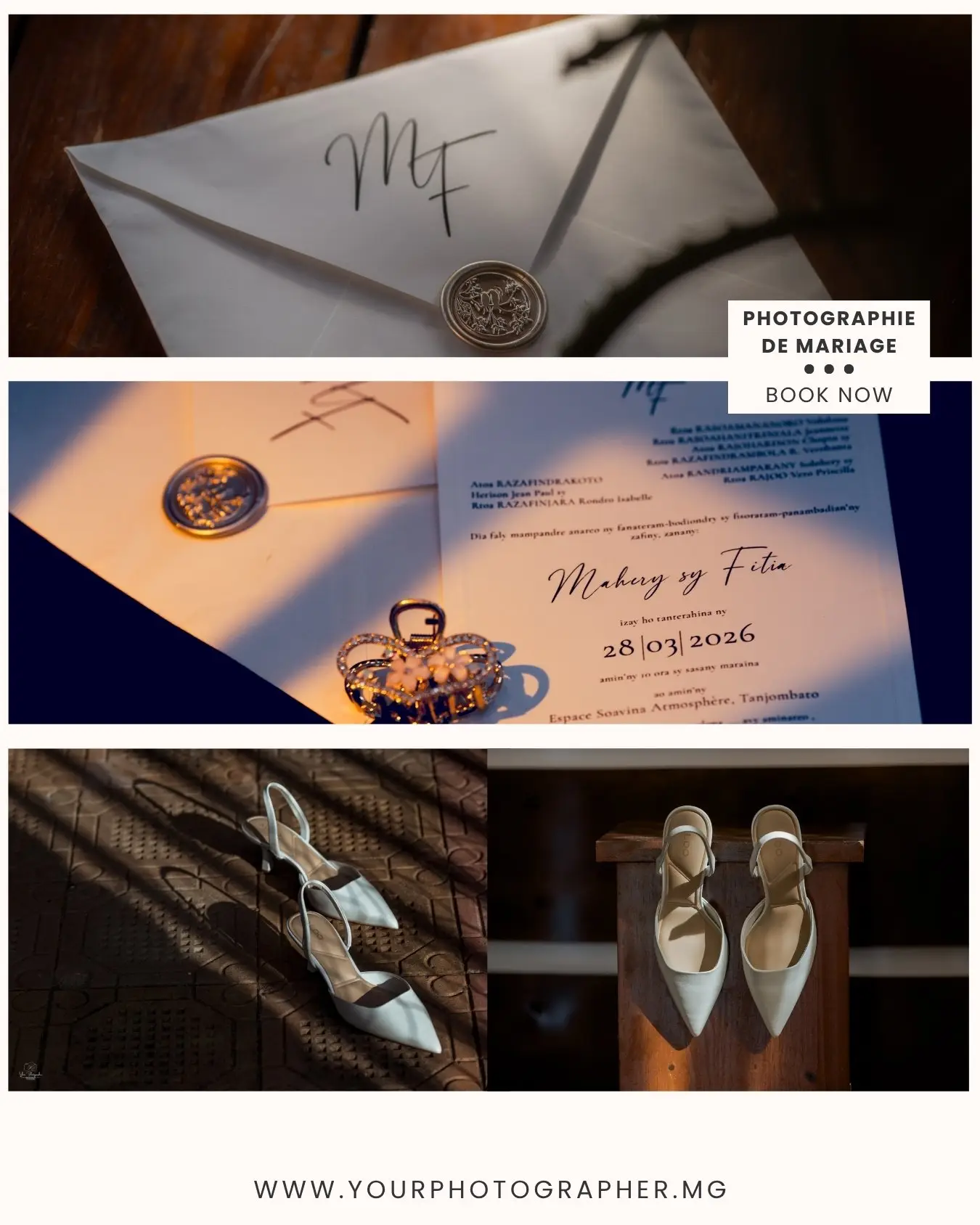 Photographie de Mariage Invitaiton mariée